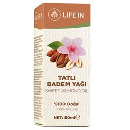 Life In زيت اللوز الحلو 50 مل - Life In Tatlı Badem Yağı 50 ml