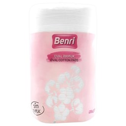 Benri قطن مكياج بيضوي 50 قطعة - Benri Oval Pamuk 50'li