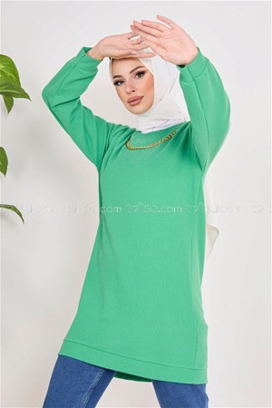 تونيك أخضر (خدمة الدفع عند الباب - القياسات المتوفرة s,m,l,xl)