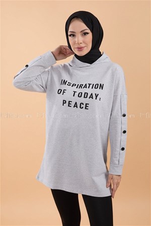 بلوزة رمادي (خدمة الدفع عند الباب - القياسات المتوفرة s-m,l-xl)